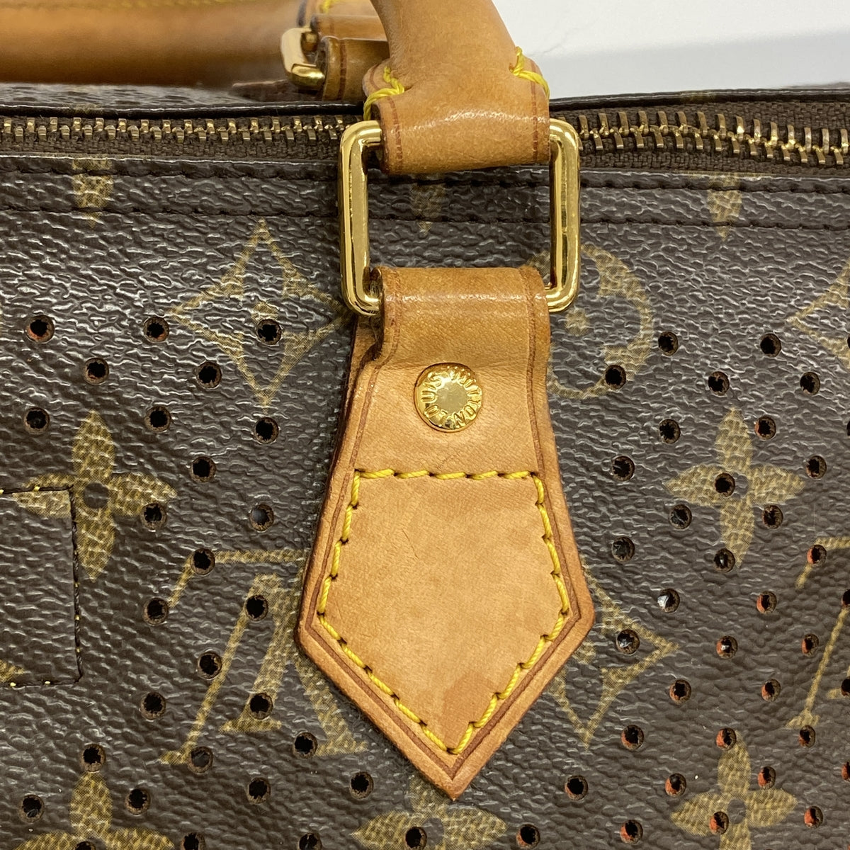 【6ia0991】ルイヴィトン ハンドバッグ モノグラム・ペルフォ スピーディ30 M95182 オランジュ【中古】レディース