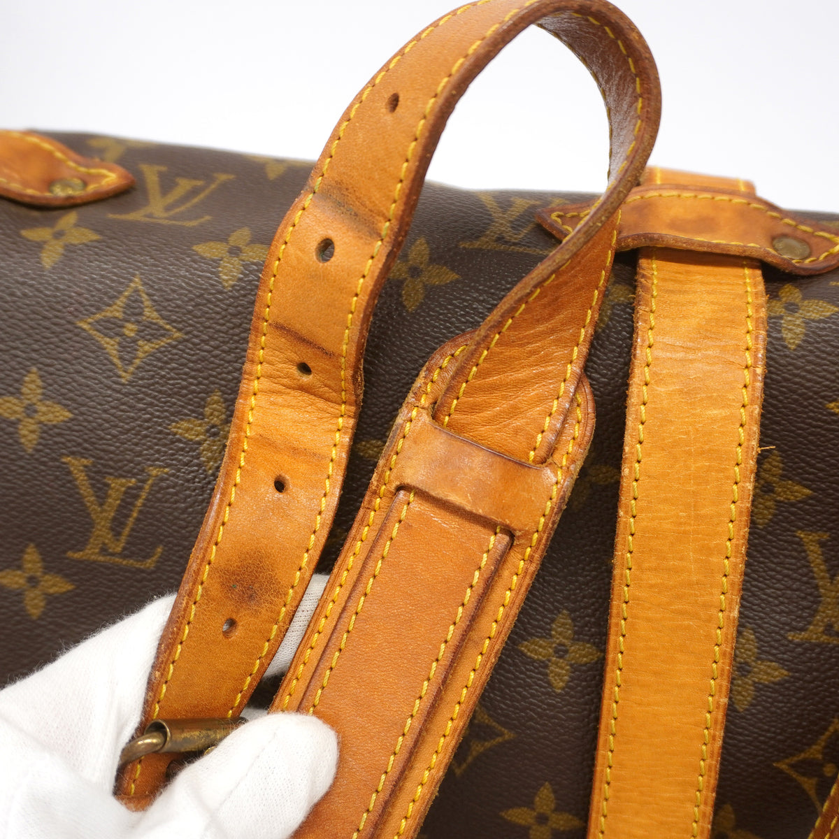 【6ia0995】ルイヴィトン ショルダーバッグ モノグラム ソミュール35 M42254 ブラウン【中古】レディース