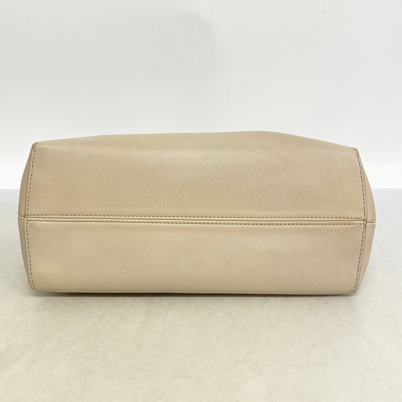 【6ia1016】フェンディ ハンドバッグ バイザウェイ レザー ベージュ ホワイト シルバー金具 2wayバッグ【中古】レディース