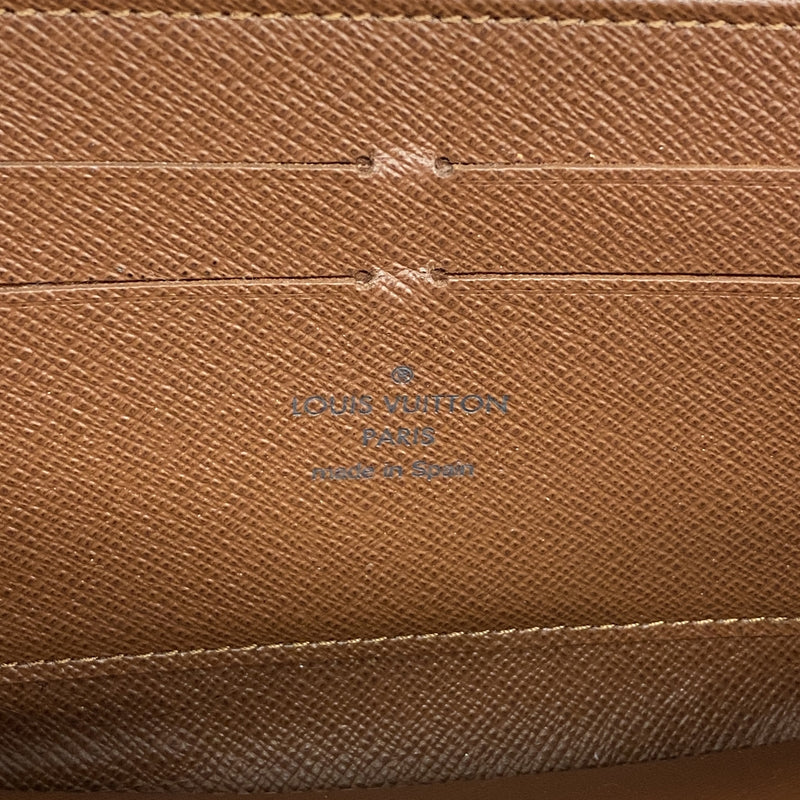 【6ia1025】ルイヴィトン 長財布 モノグラム ジッピーウォレット M60017 ブラウン【中古】メンズ レディース ユニセックス