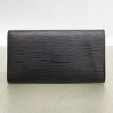 【6ia1048】ルイヴィトン 長財布 エピ ポシェットポルトモネクレディ M63572 ノワール【中古】レディース