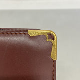 【6ia1050】カルティエ クラッチバッグ マスト レザー ボルドー ゴールド金具【中古】メンズ