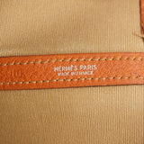 【6ia1057】エルメス トートバッグ ガーデンパーティPM トワルオフィシエ オレンジ シルバー金具 □I刻印【中古】レディース