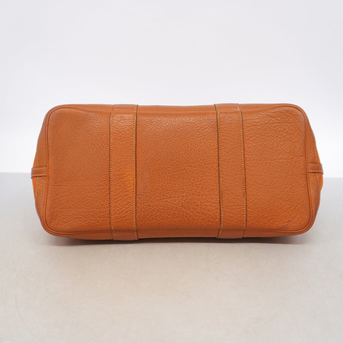 【6ia1057】エルメス トートバッグ ガーデンパーティPM トワルオフィシエ オレンジ シルバー金具 □I刻印【中古】レディース