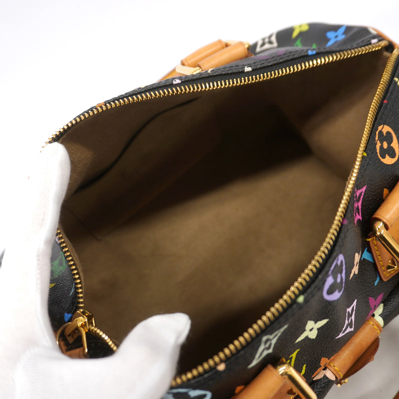 【6ia1064】ルイヴィトン ハンドバッグ モノグラム・マルチカラー スピーディ30 M92642 ノワール【中古】レディース