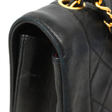 【6ia1065】シャネル ショルダーバッグ ダイアナ チェーンショルダー ラムスキン ブラック ゴールド金具【中古】レディース