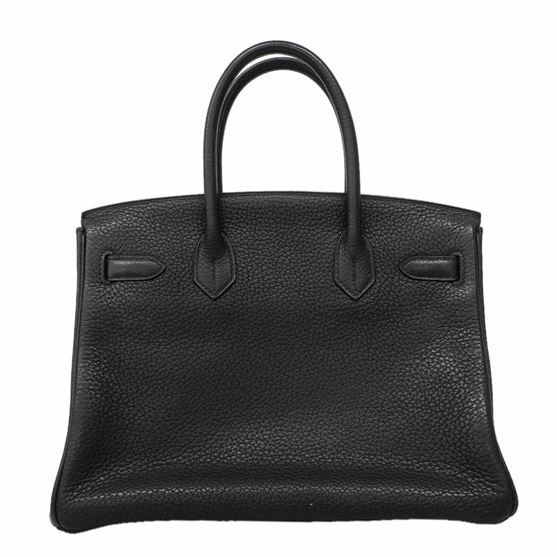 【6ia1068】エルメス ハンドバッグ バーキン30 トリヨンクレマンス ブラック シルバー金具 □N刻印【中古】レディース