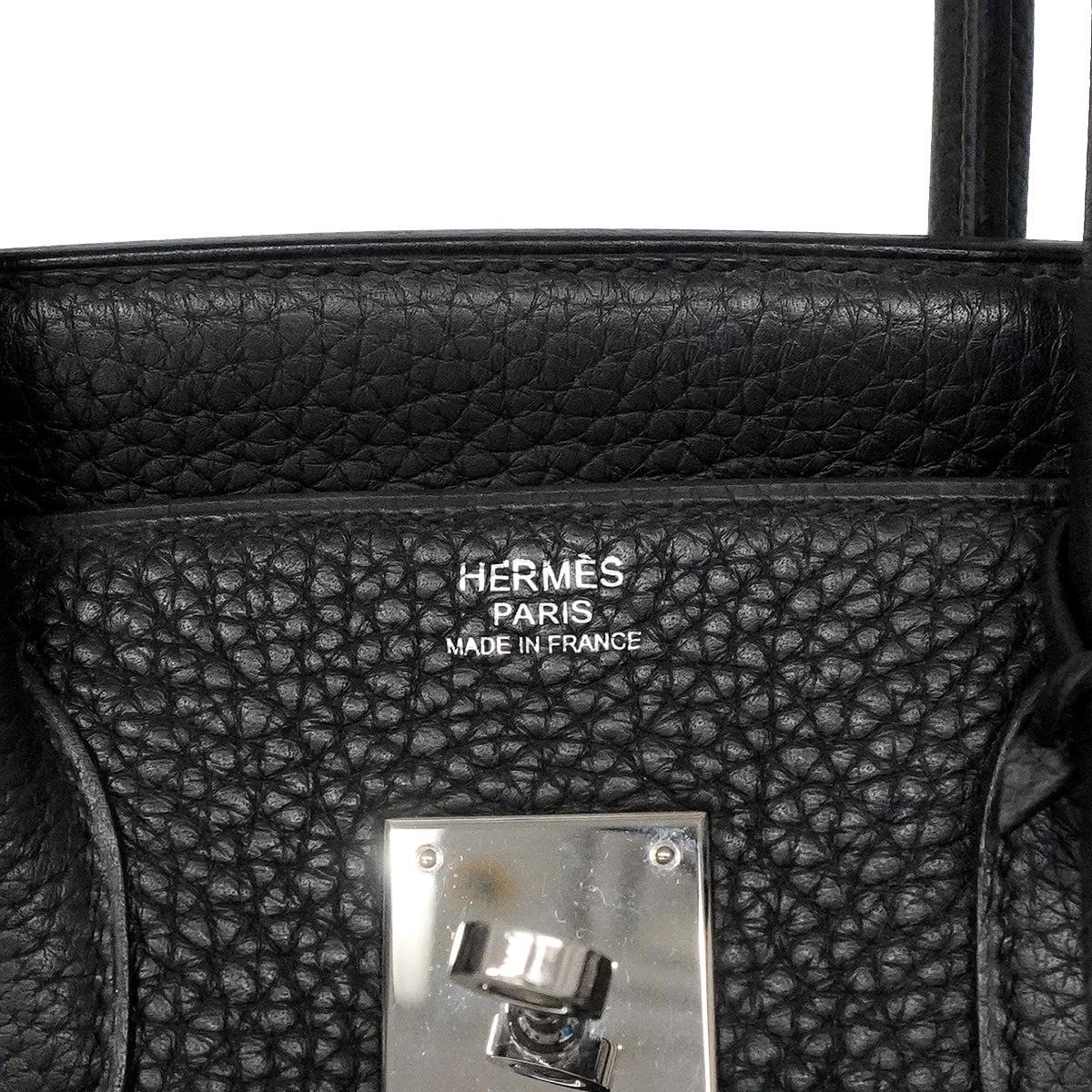 【6ia1067】エルメス ハンドバッグ バーキン30 トゴ ブラック シルバー金具 □J刻印【中古】レディース