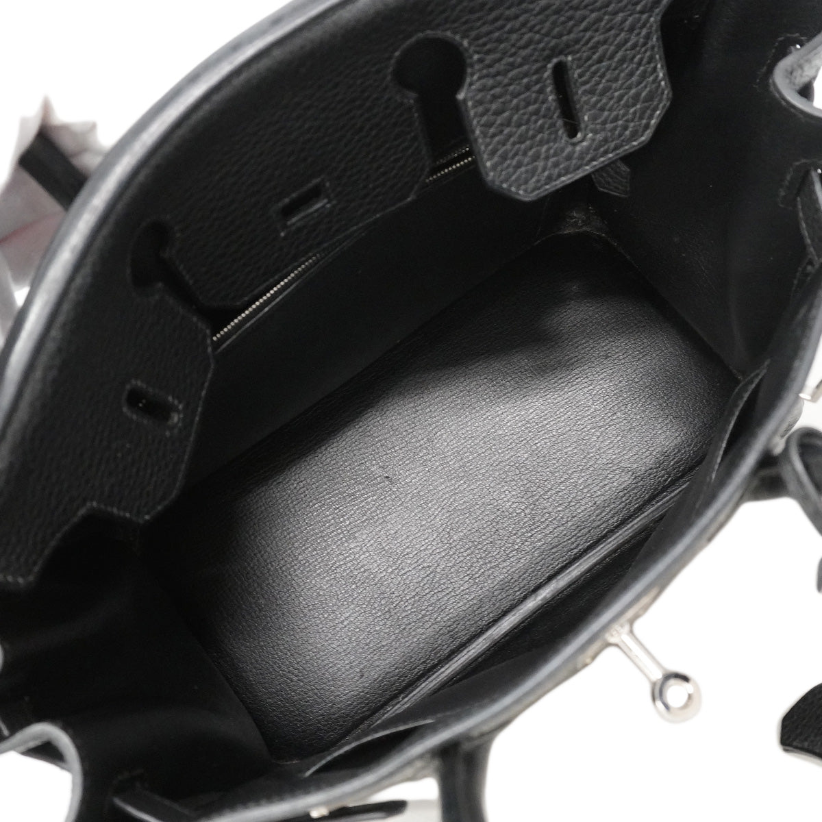 【6ia1068】エルメス ハンドバッグ バーキン30 トリヨンクレマンス ブラック シルバー金具 □N刻印【中古】レディース