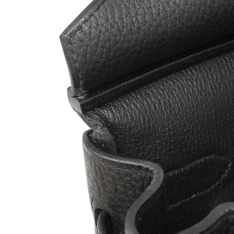 【6ia1067】エルメス ハンドバッグ バーキン30 トゴ ブラック シルバー金具 □J刻印【中古】レディース