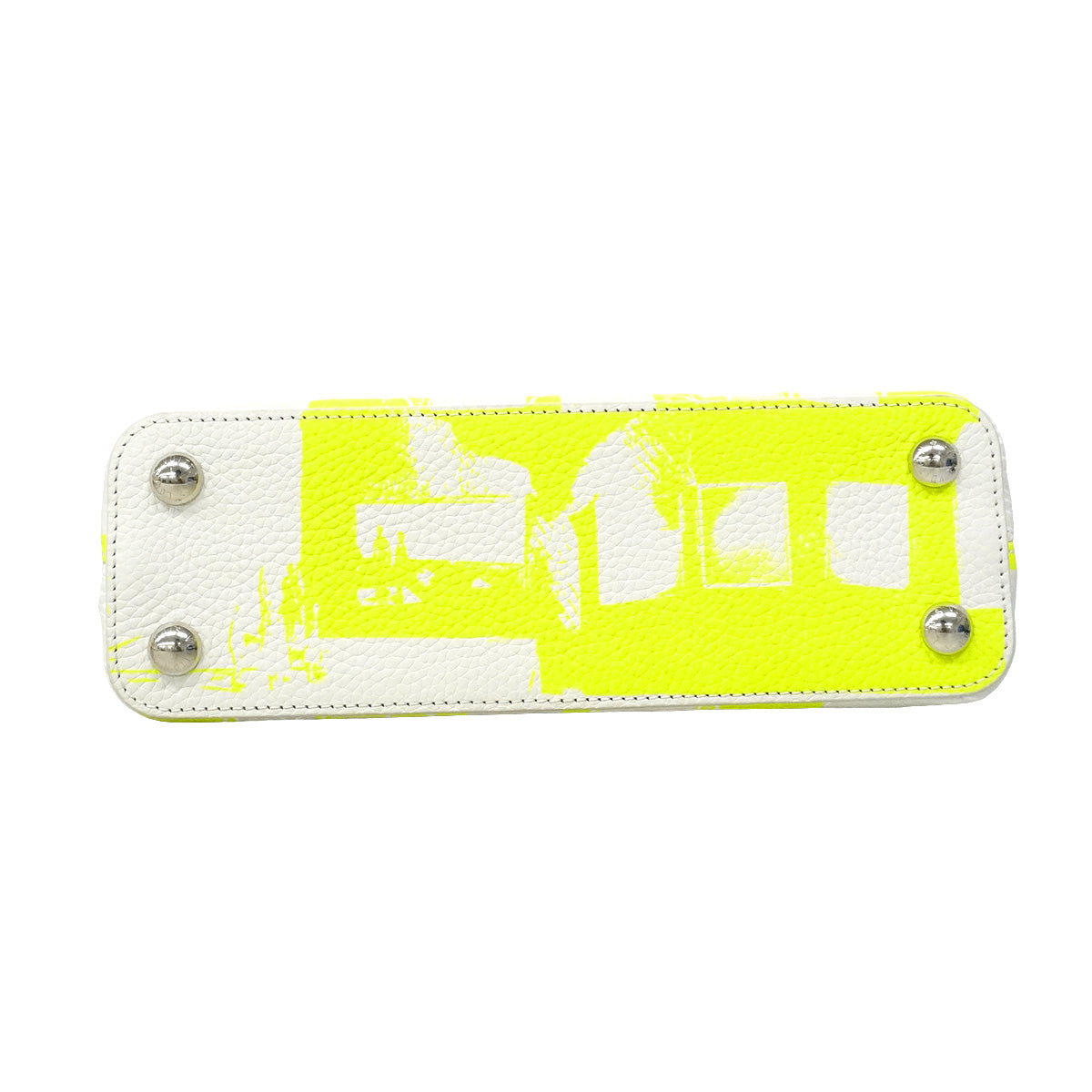 【6ia1069】ルイヴィトン ハンドバッグ カプシーヌBBクロック M25427 ホワイト イエロー 2wayバッグ【中古】レディース