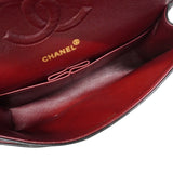 【6ia1078】シャネル ショルダーバッグ Vステッチ Wフラップ Wチェーン ラムスキン ブラック ゴールド金具【中古】レディース