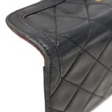 【6ia1079】シャネル ショルダーバッグ マトラッセ チェーンショルダー ラムスキン ブラック ゴールド金具【中古】レディース