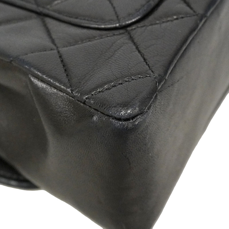 【6ia1079】シャネル ショルダーバッグ マトラッセ チェーンショルダー ラムスキン ブラック ゴールド金具【中古】レディース