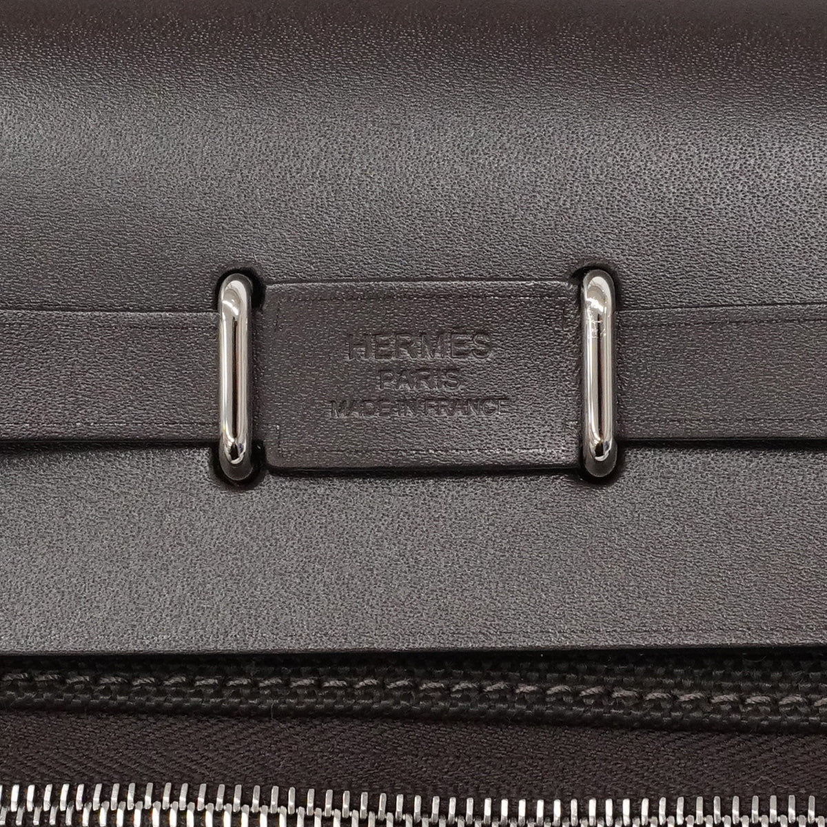 【6ia1080】エルメス ショルダーバッグ エールバッグジップミニ トワルミリタリー エベーヌ シルバー金具 K刻印【中古】レディース