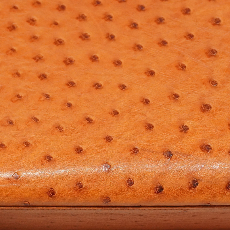 【6ia1081】エルメス ハンドバッグ ケリー32 オーストリッチ チェスナッツ ゴールド金具 ○V刻印 2wayバッグ【中古】レディース