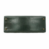 【6ia1082】エルメス ハンドバッグ ケリー28 ボックスカーフ グリーン ゴールド金具 ○Q刻印【中古】レディース