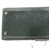 【6ia1082】エルメス ハンドバッグ ケリー28 ボックスカーフ グリーン ゴールド金具 ○Q刻印【中古】レディース