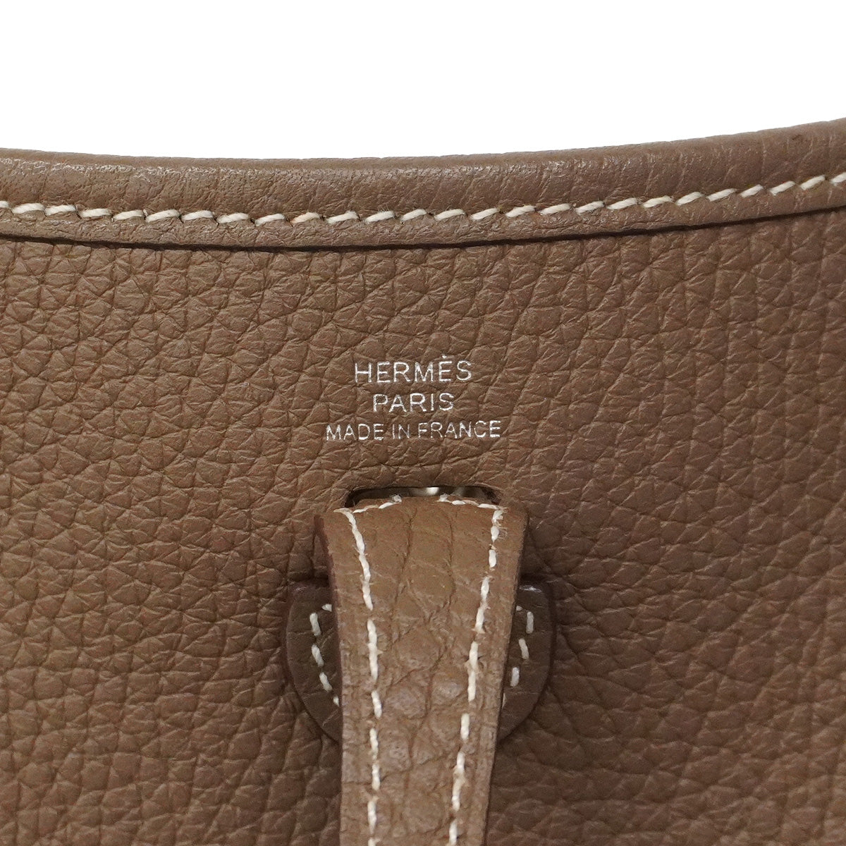 【6ia1083】エルメス ショルダーバッグ エヴリンTPM トリヨンクレマンス エトゥープ シルバー金具 Z刻印【中古】レディース