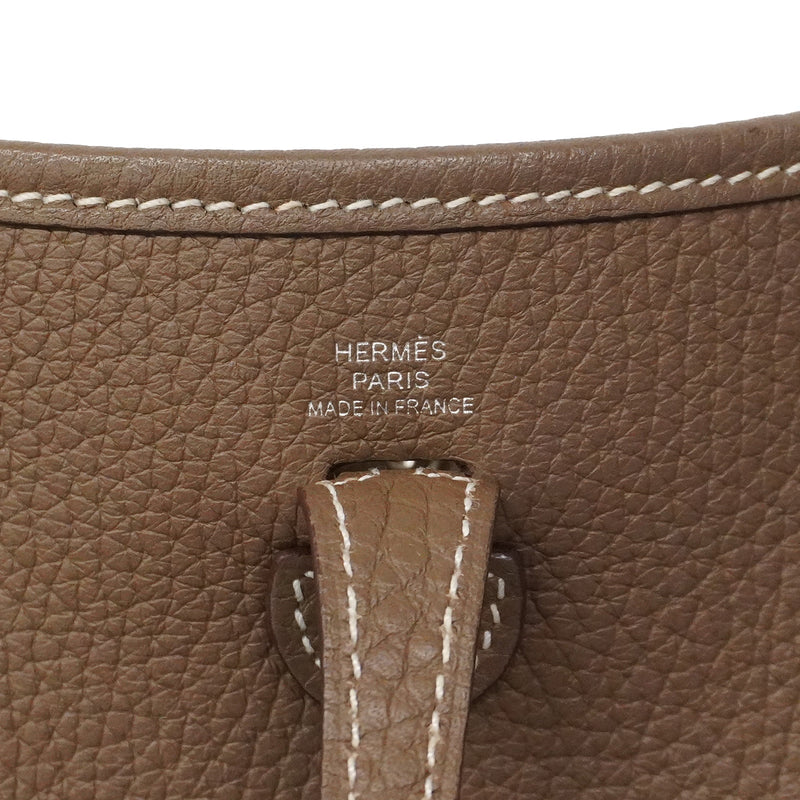 【6ia1083】エルメス ショルダーバッグ エヴリンTPM トリヨンクレマンス エトゥープ シルバー金具 Z刻印【中古】レディース