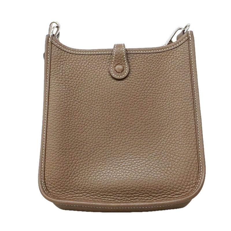 【6ia1083】エルメス ショルダーバッグ エヴリンTPM トリヨンクレマンス エトゥープ シルバー金具 Z刻印【中古】レディース