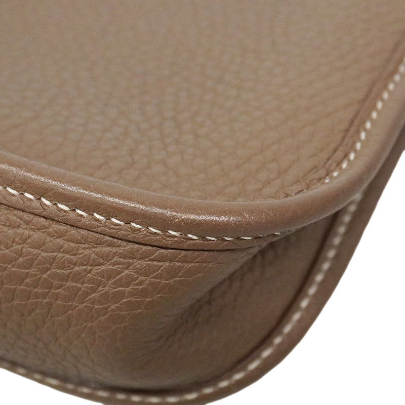 【6ia1083】エルメス ショルダーバッグ エヴリンTPM トリヨンクレマンス エトゥープ シルバー金具 Z刻印【中古】レディース