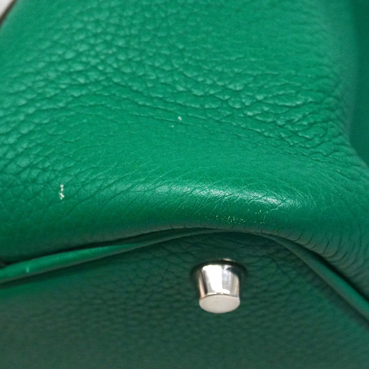 【6ia1084】エルメス ハンドバッグ ピコタンロックPM トリヨンクレマンス ヴェールヴェルディゴ シルバー金具 C刻印【中古】レディース