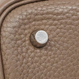 【6ia1088】エルメス ハンドバッグ ピコタンロックMM トリヨンクレマンス エトゥープ シルバー金具 □O刻印【中古】レディース