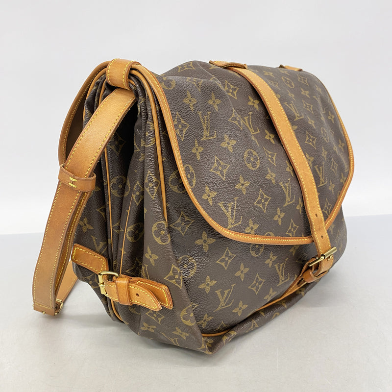 【6ia1091】ルイヴィトン ショルダーバッグ モノグラム ソミュール35 M42254 ブラウン【中古】レディース