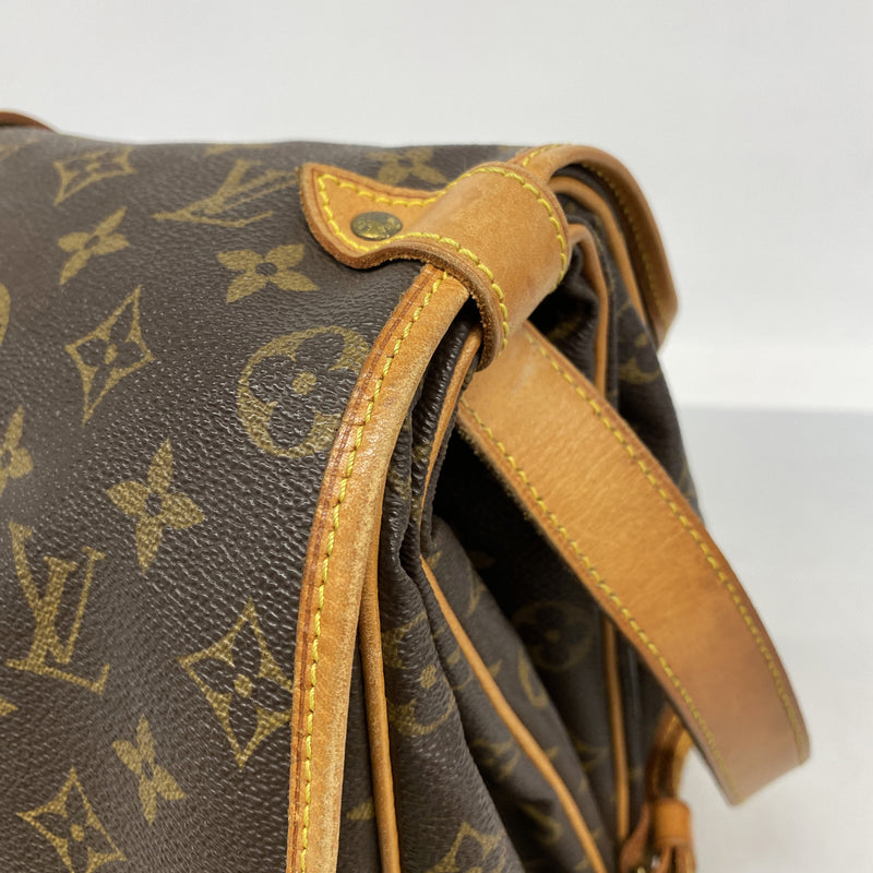 【6ia1091】ルイヴィトン ショルダーバッグ モノグラム ソミュール35 M42254 ブラウン【中古】レディース