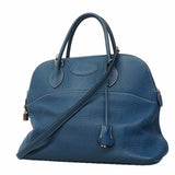 【6ia1095】エルメス ハンドバッグ ボリード35 トリヨンクレマンス ブルータラサ シルバー金具 □G刻印 2wayバッグ【中古】レディース