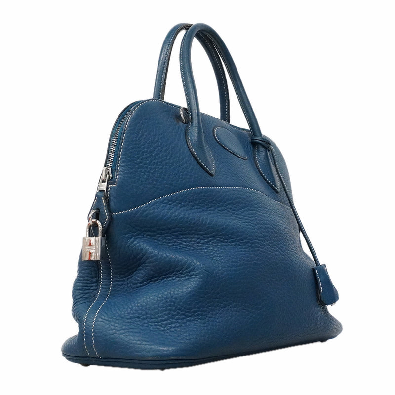 【6ia1095】エルメス ハンドバッグ ボリード35 トリヨンクレマンス ブルータラサ シルバー金具 □G刻印 2wayバッグ【中古】レディース