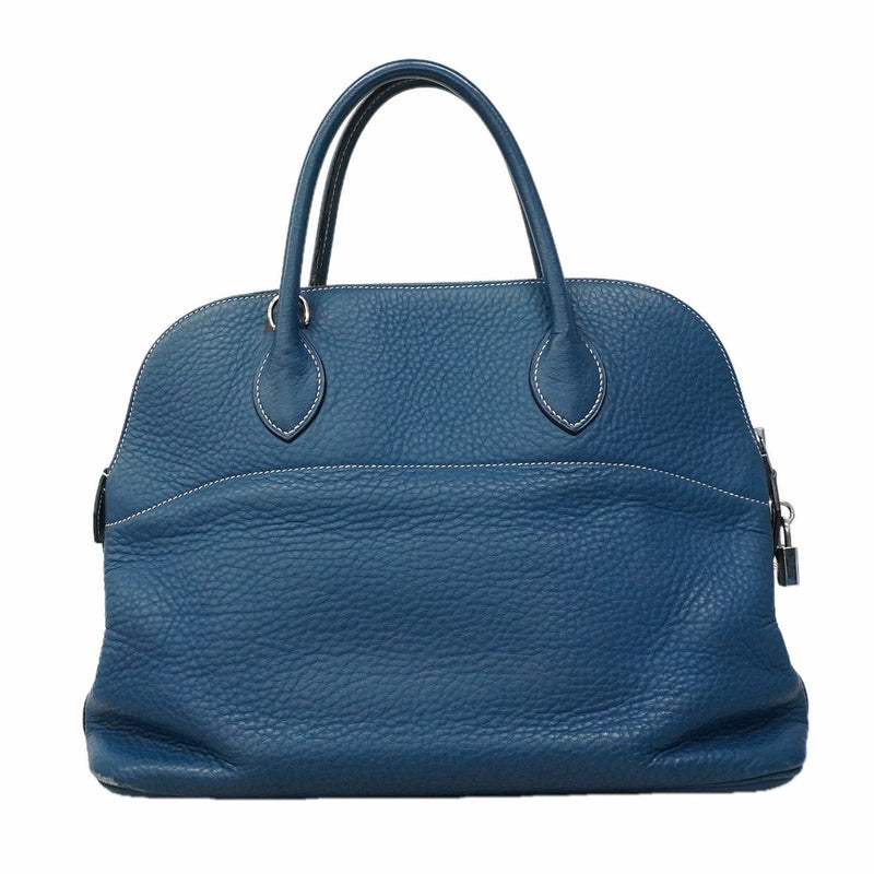 【6ia1095】エルメス ハンドバッグ ボリード35 トリヨンクレマンス ブルータラサ シルバー金具 □G刻印 2wayバッグ【中古】レディース