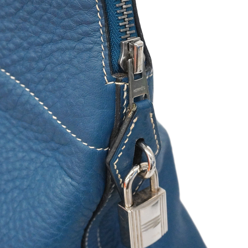 【6ia1095】エルメス ハンドバッグ ボリード35 トリヨンクレマンス ブルータラサ シルバー金具 □G刻印 2wayバッグ【中古】レディース