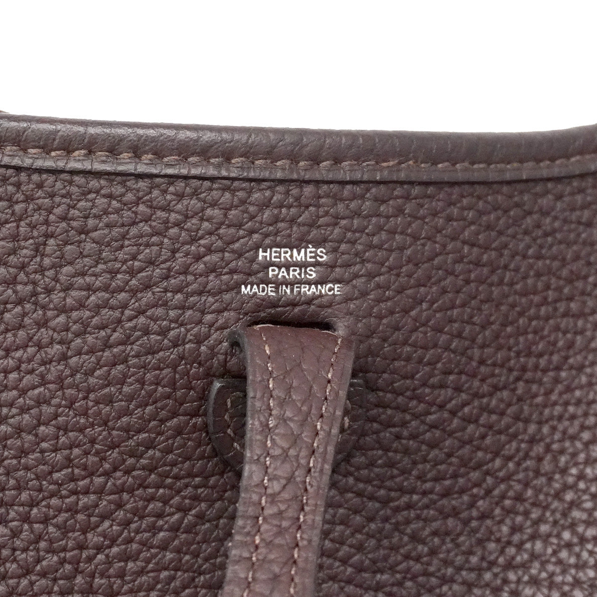 【6ia1096】エルメス ショルダーバッグ エヴリンTPM トリヨンクレマンス ルージュセリエ シルバー金具 Z刻印【中古】レディース