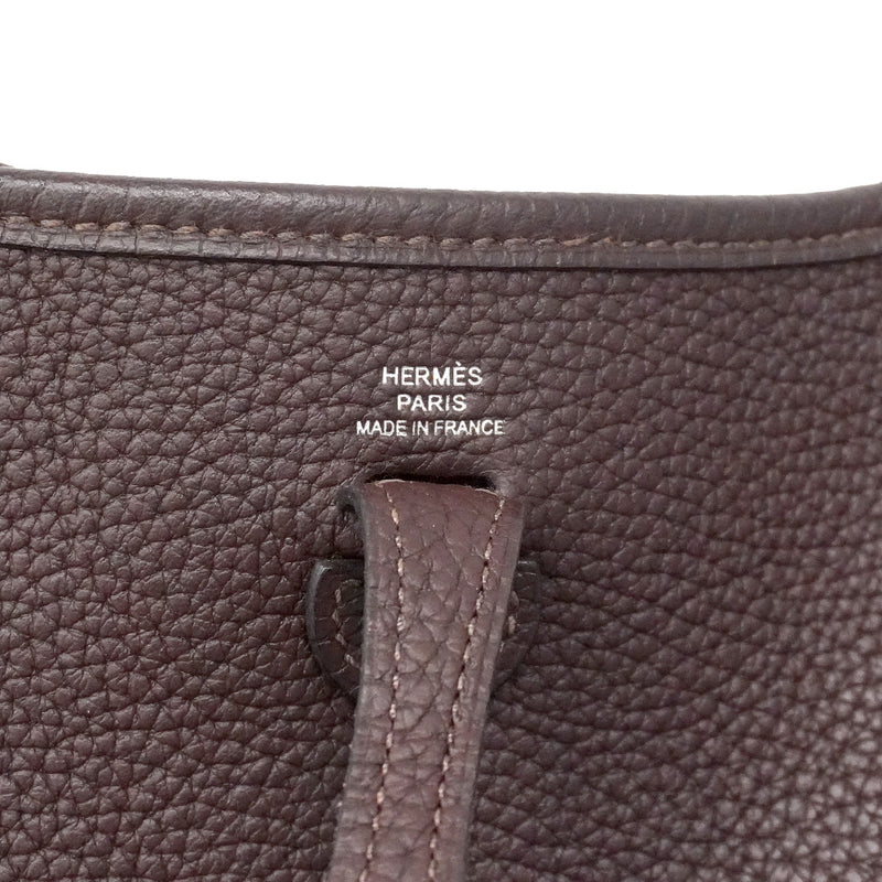 【6ia1096】エルメス ショルダーバッグ エヴリンTPM トリヨンクレマンス ルージュセリエ シルバー金具 Z刻印【中古】レディース