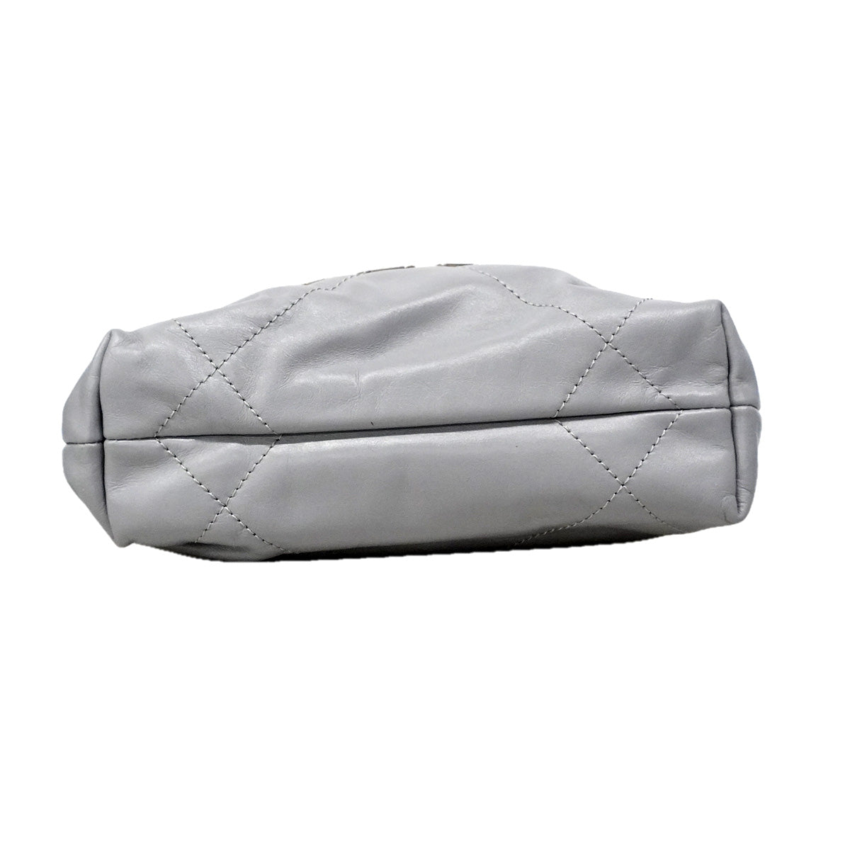 【6ia1101】シャネル ショルダーバッグ チェーンショルダー シャネル22ミニ グレー シルバー金具【中古】レディース