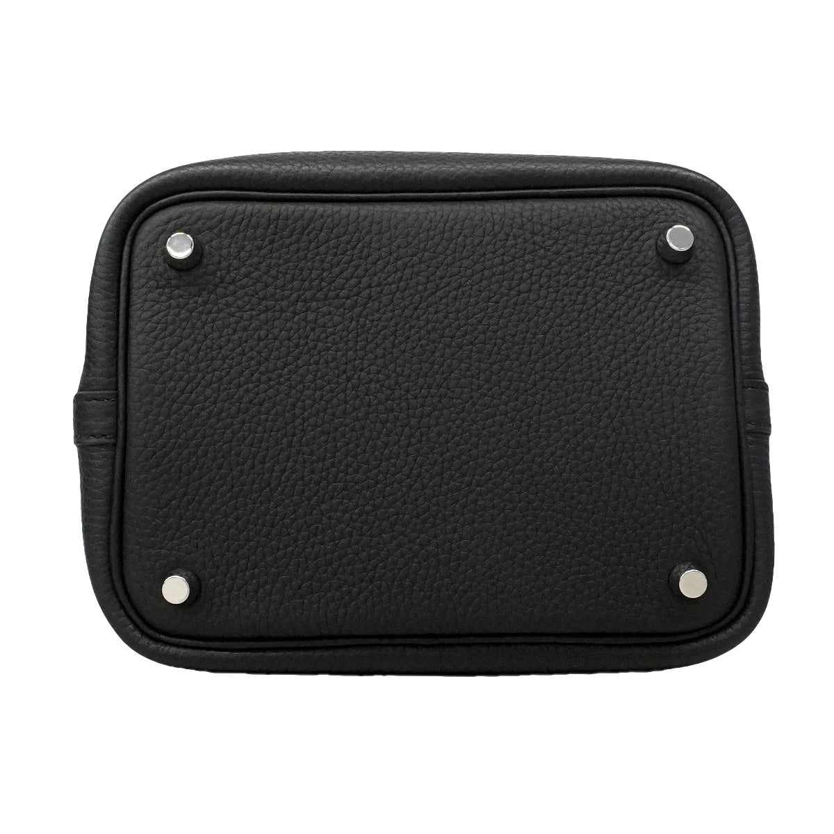 【6ia1102】エルメス ハンドバッグ ピコタンロックPM トリヨンクレマンス ブラック シルバー金具 D刻印【中古】レディース