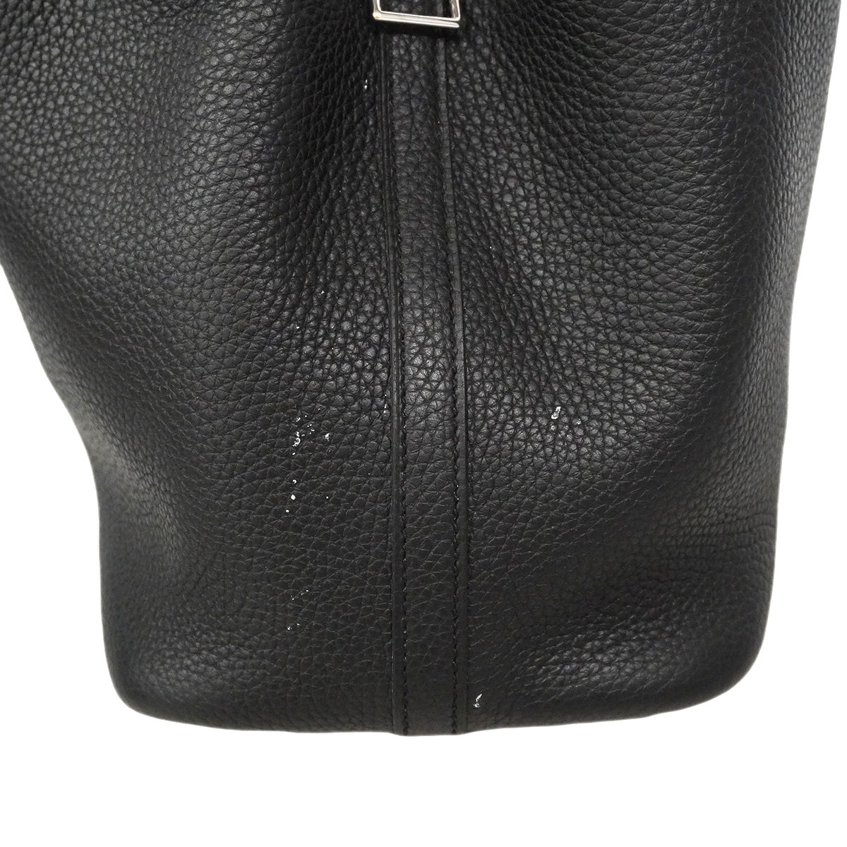 【6ia1102】エルメス ハンドバッグ ピコタンロックPM トリヨンクレマンス ブラック シルバー金具 D刻印【中古】レディース