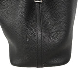 【6ia1102】エルメス ハンドバッグ ピコタンロックPM トリヨンクレマンス ブラック シルバー金具 D刻印【中古】レディース