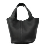 【6ia1102】エルメス ハンドバッグ ピコタンロックPM トリヨンクレマンス ブラック シルバー金具 D刻印【中古】レディース