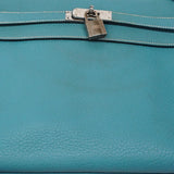 【6ia1104】エルメス ハンドバッグ ケリー32 トリヨンクレマンス ブルージーン シルバー金具 □N刻印 2wayバッグ【中古】レディース