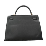 【6ia1105】エルメス ハンドバッグ ケリー32 ヴォーエプソン ブラック ゴールド金具 □O刻印 2wayバッグ【中古】レディース