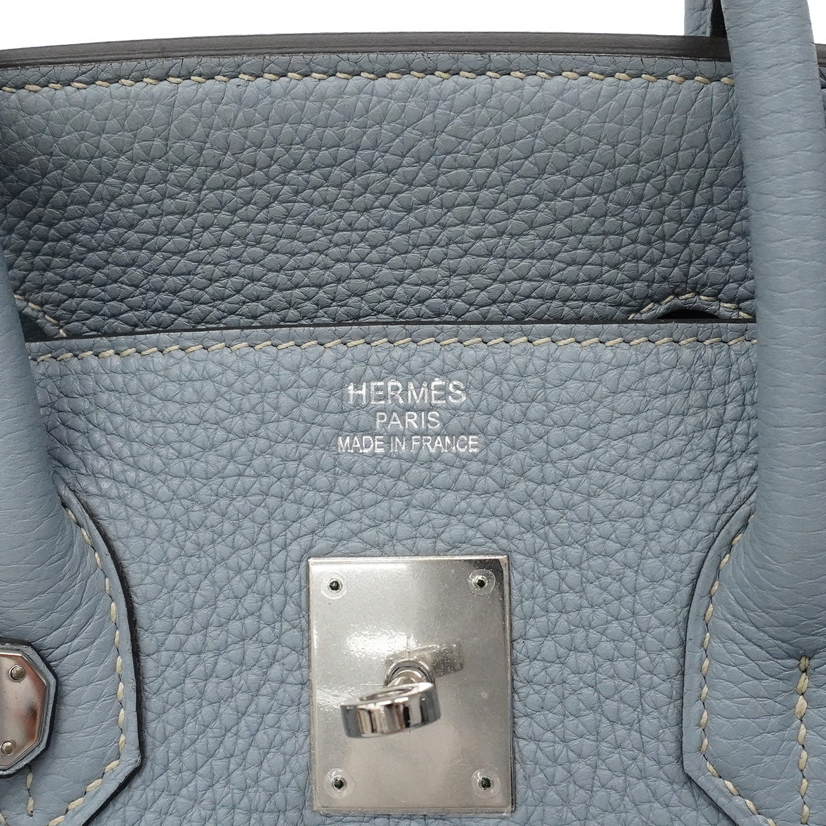 【6ia1106】エルメス ハンドバッグ バーキン35 トゴ ブルーラン シルバー金具 □P刻印【中古】レディース