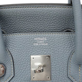 【6ia1106】エルメス ハンドバッグ バーキン35 トゴ ブルーラン シルバー金具 □P刻印【中古】レディース