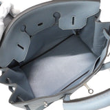 【6ia1106】エルメス ハンドバッグ バーキン35 トゴ ブルーラン シルバー金具 □P刻印【中古】レディース