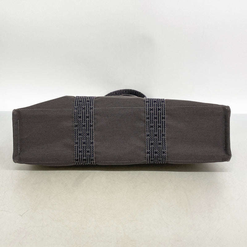 【6ia1120】エルメス トートバッグ エールラインMM ナイロン グレー シルバー金具【中古】メンズ レディース ユニセックス