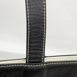 【6ia1123】シャネル トートバッグ ラムスキン ホワイト ブラック ゴールド金具【中古】レディース