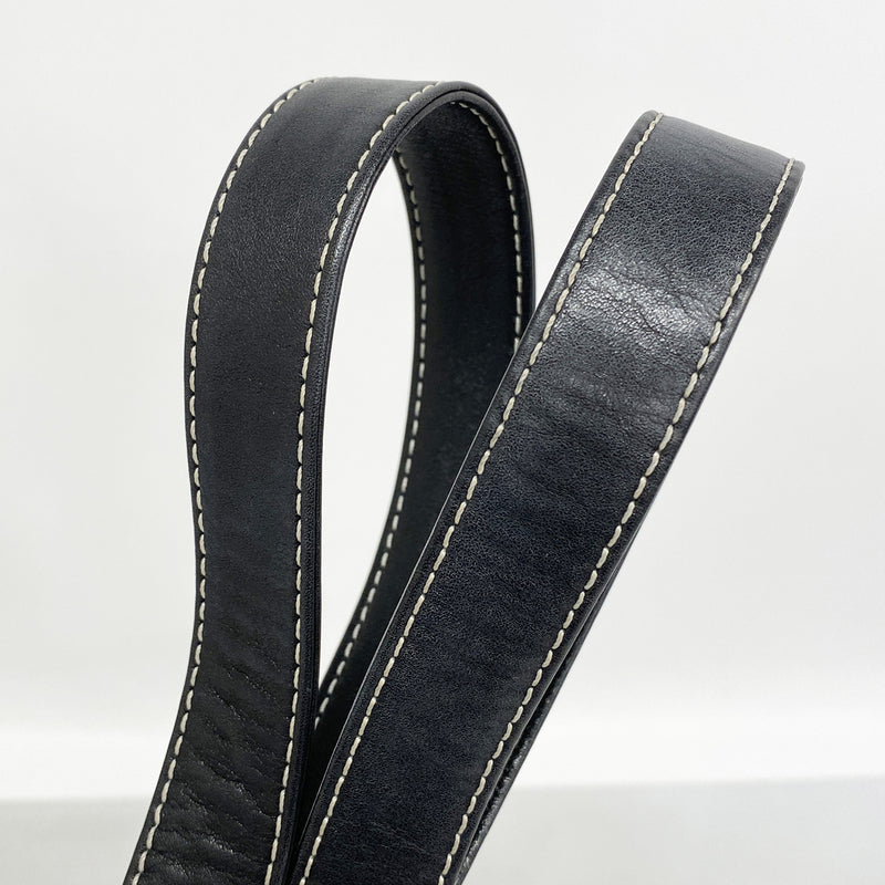 【6ia1123】シャネル トートバッグ ラムスキン ホワイト ブラック ゴールド金具【中古】レディース