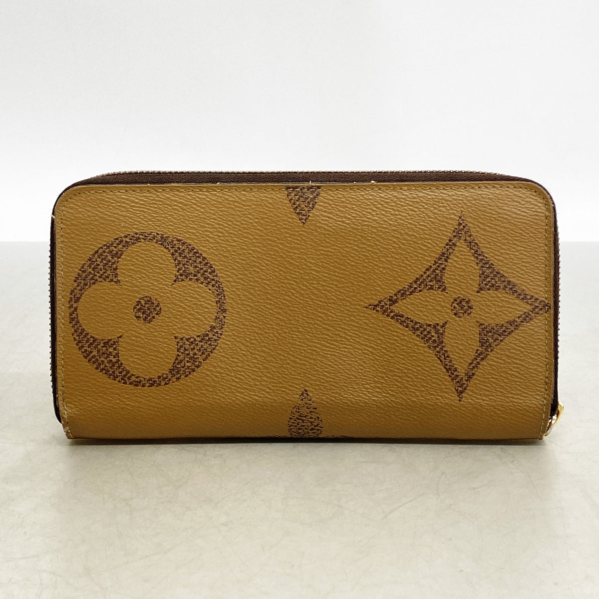 【6ia1126】ルイヴィトン 長財布 モノグラム･ジャイアント/リバース ジッピーウォレット M69353 ブラウン【中古】レディース